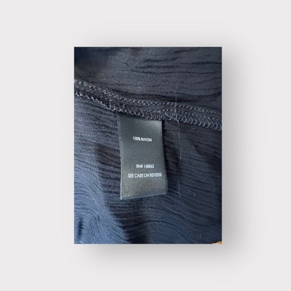 Host Pick Women’s Torrid 1 Black Crinkle Gauze Crochet Lace Inset Kimono 1X 1XL - Picture 12 of 14